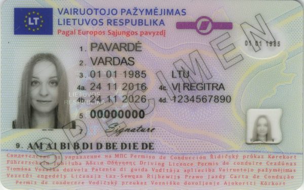 Lithuanian Driver License